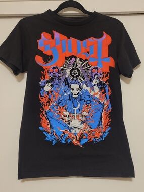 Ghost Band T-Shirt Black Graphic Tee Short Sleeve Small